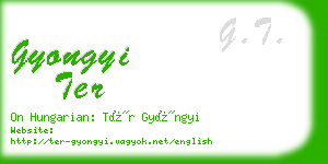 gyongyi ter business card